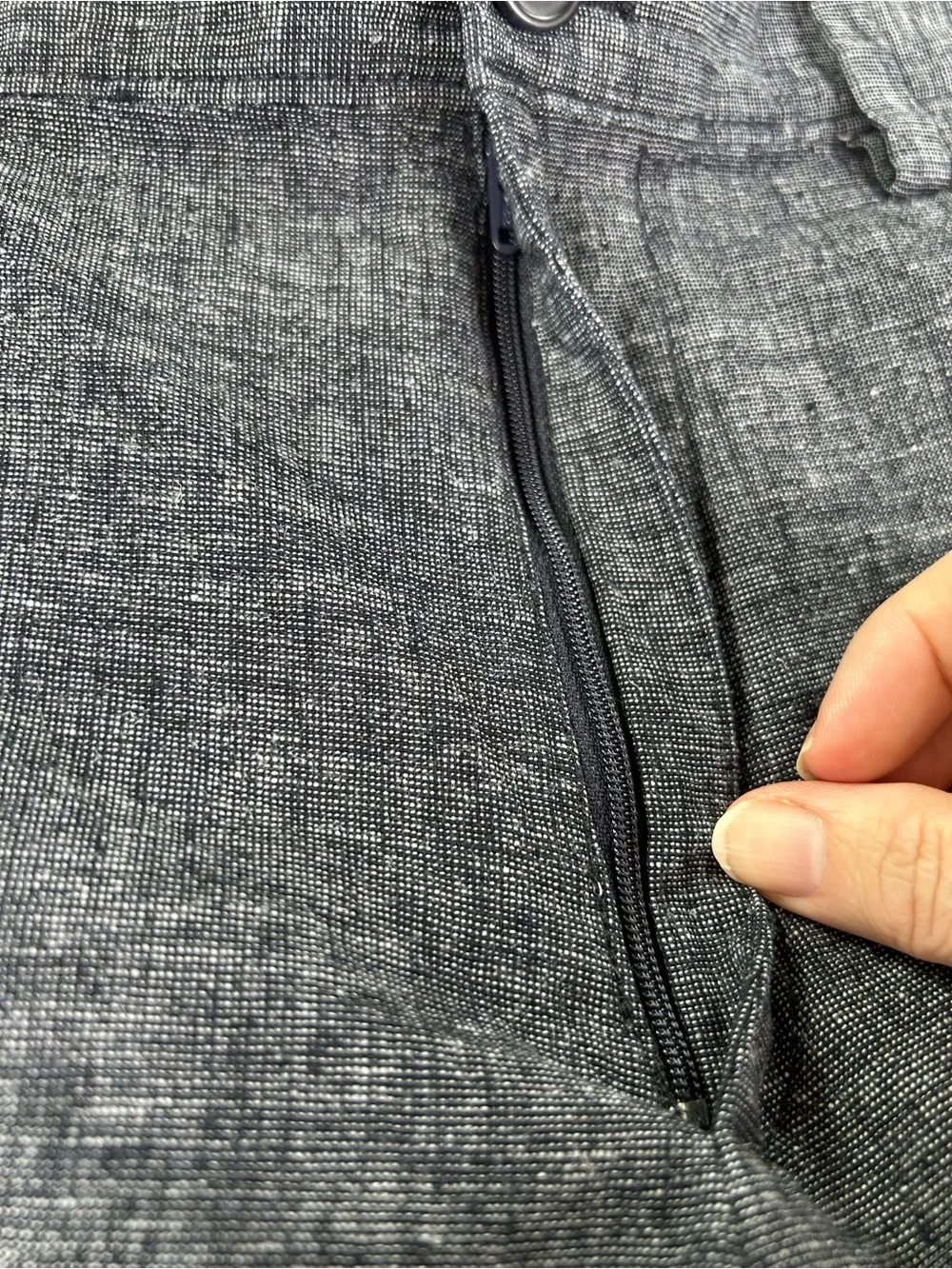 Banana Republic Linen Chambray City Shorts Men’s 34 Dark Indigo Chino Preppy